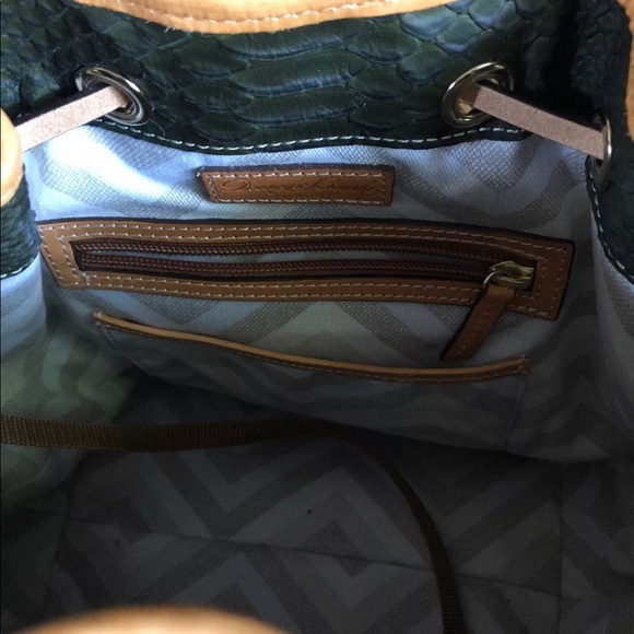 Dooney & Bourke Python Embossed Drawstring Satchel - Picture 6 of 8